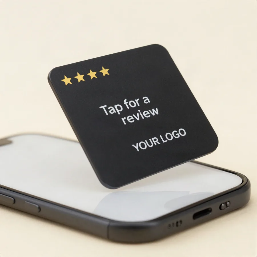 Example mockup: NFC review card
